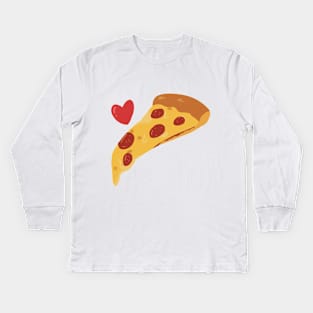 Pizza Love (pepperoni) Kids Long Sleeve T-Shirt